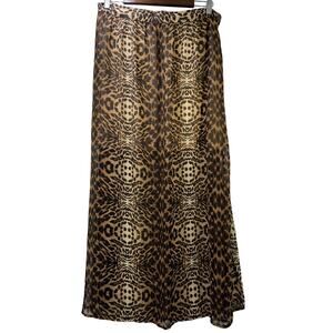 Vertigo Wild Savanna Sheer Maxi Skirt Medium Glam Sexy Mobwife Aesthetic NWT